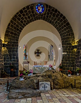 Interior of the Church of the Primacy of Saint Peter, Israel
