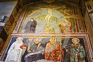 Interior of church San Giovenale in Orvieto, Italy