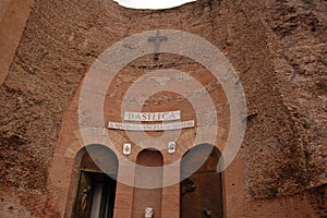 Interior of the church Santa Maria degli Angeli in Rome, Italy
