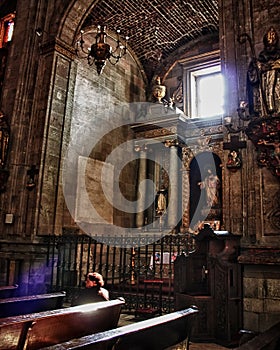 Interior of the church of santo domingo. MÃÂ©xico city