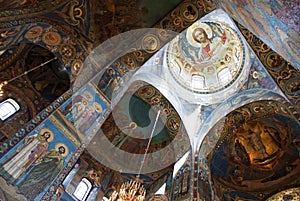 Interior of Church of the Savior on Spilled Blood in Saint Petersburg