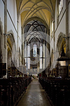 Interior of church of St. Egidius, Bardejov, Slovakia