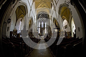 Interior of church of St. Egidius, Bardejov, Slovakia