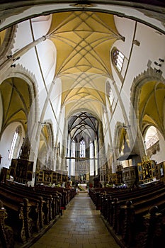 Interior of church of St. Egidius, Bardejov, Slovakia