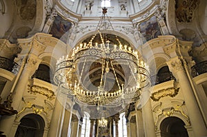 Interior of the church of St. Nicholas in Old Town Square , Prague, Czech Republic