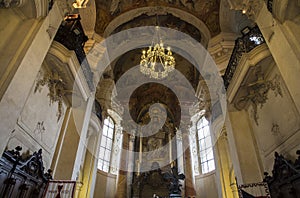 Interior of the church of St. Nicholas in Old Town Square , Prague, Czech Republic