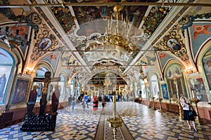 Interior of the Church of St. Sergius. Trinity Lavra of St. Sergius, Sergiev Posad, Russia
