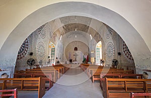 Interior of the Church in Uayma mayan town, Yucatan, Mexico