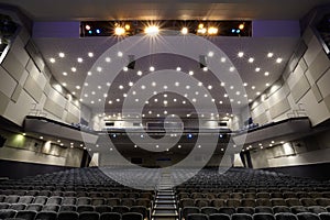 Interior of cinema auditorium.