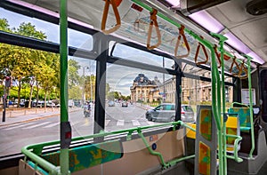Interior of city bus