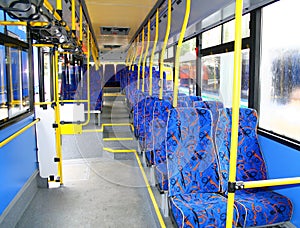 Interior of a city bus