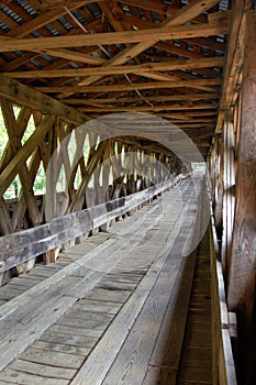 Interior of Clarkson Covered Bridge