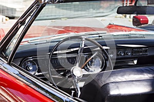 Interior of a classic car