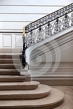 Interior of a classic French mansion in Bordeaux city