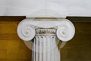 Interior classical pillar closeup