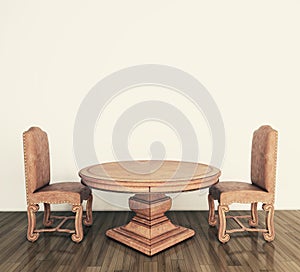 Interior Classical table and chairs