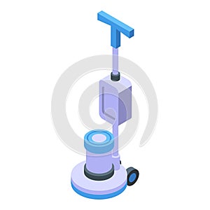Interior cleaning machine icon isometric vector. Washing floor