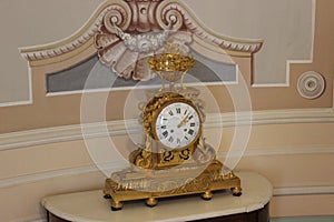 Interior clocks in the Gatchina Palace.