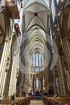 Interior of Cologne Cathedral in Cologne, Germany