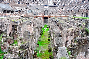 Interior of Colosseum Coliseum, Rome, Italy