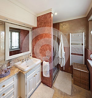 Interior, comfortable bathroom