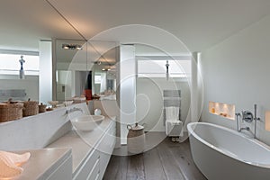 Interior, comfortable bathroom