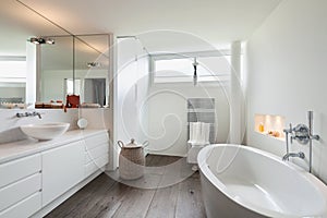 Interior, comfortable bathroom