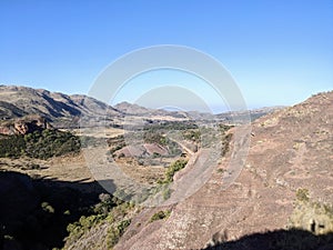 Mountain landscapes of Ongamira in the Cordoba Mountains, Argentina photo