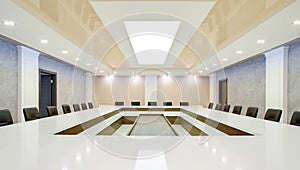 Interior of the conference hall for business negotiations