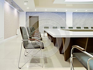 Interior of the conference hall for business negotiations