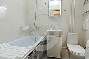 Interior of a conventional combined bath room