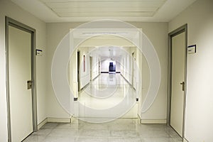 Interior corridor hospital