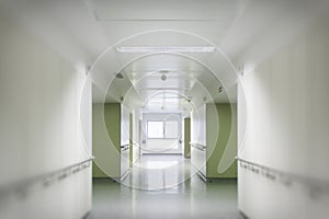 Interior corridor hospital