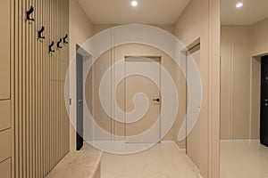 Interior of a corridor in a modern apartment in a new building