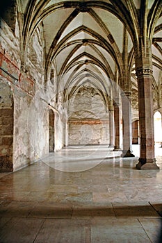 Interior of Corvinesti Castle, Hunedoara, Romania