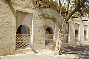 Interior courtyard of the Al Jahili Fort in Al Ain, Abu Dhabi, United Arab Emirates