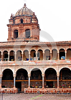 Interior courtyard of the Koricancha Cathedral photo