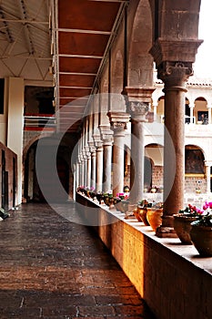 Interior courtyard of the Koricancha Cathedral