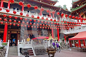 Interior Courtyard of the Sanfeng Temple in Taiwan