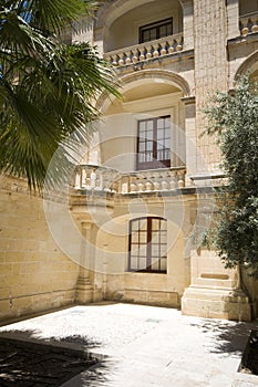 Interior courtyard vilhena palace mdina malta