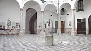 Interior courtyard of the Women\'s Hospital.CÃ¡diz, Andalusia, Spain