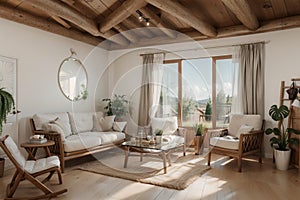 Interior of cozy vacation house (3 D  using 3 d s Max)