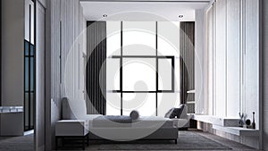 Interior creation of modern luxury style bedroom