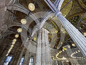 Interior of the Crystal Mosque, Cairo.