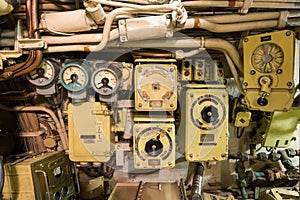 Interior of a decommissioned Russian submarine photo