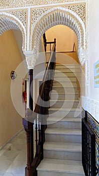 Interior decoration-Mudejar style-Palacio-los-Navajas- ANDALUSIA-Spain