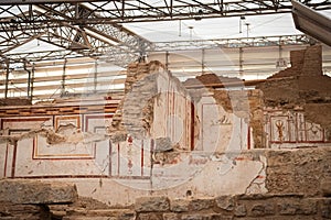 Interior decoration of Terrace Houses (Yamacevler) in Ephesus Ancient City