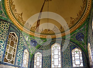 The interior decoration in Topkapi Palace, Istanbul, Turkey