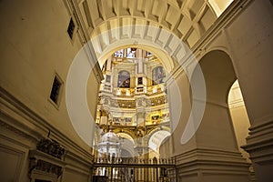 Interior decorations of Granada Royal Cathedral