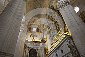 Interior decorations of Granada Royal Cathedral